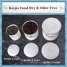Home Acre Designs Food Storage Containers Set with Lids, Farmhouse Home Kitchen Decor Rustic Vintage Canisters Home Acre Designs Food Storage Containers Set with Lids, Farmhouse Home Kitchen Decor Rustic Vintage Canisters