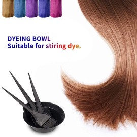 Moonmini Hair Dye Color Brush and Bowl Set, 4Pcs Color Bowl Brushes Tool Mixing Bowl Kit Tint Comb for Hair Tint Dying Coloring Applicator Moonmini Hair Dye Color Brush and Bowl Set, 4Pcs Color Bowl Brushes Tool Mixing Bowl Kit Tint Comb for Hair Tint Dying Coloring Applicator