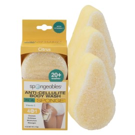 Spongeables Anti Cellulite Body Wash in a 20+ Wash Sponge, Citrus, 3 Count Spongeables Anti Cellulite Body Wash in a 20+ Wash Sponge, Citrus, 3 Count