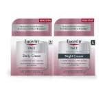 Eucerin Q10 Anti Wrinkle Daily Face Cream with Biotin (1.7 Oz) + Anti Wrinkle Night Cream with Pro-Retinol (1.7 Oz), Skin Care Gifts for Mom, For All Skin Types, Fragrance Free