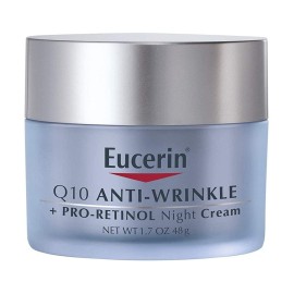 Eucerin Q10 Anti-Wrinkle Night Cream + Pro-Retinol, Facial Cream for Sensitive Skin, 1.7 Oz Jar Eucerin Q10 Anti-Wrinkle Night Cream + Pro-Retinol, Facial Cream for Sensitive Skin, 1.7 Oz Jar