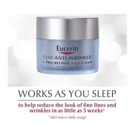 Eucerin Q10 Anti-Wrinkle Night Cream + Pro-Retinol, Facial Cream for Sensitive Skin, 1.7 Oz Jar Eucerin Q10 Anti-Wrinkle Night Cream + Pro-Retinol, Facial Cream for Sensitive Skin, 1.7 Oz Jar