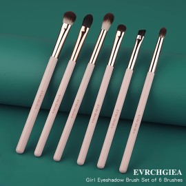 Eye Makeup Brush Set, 6 Pcs Professional Blending Eyeshadow Makeup Brushes for Concealer Eyebrows Eyeliner, Soft Hairs & Wood Handle Eye Makeup Brush Set, 6 Pcs Professional Blending Eyeshadow Makeup Brushes for Concealer Eyebrows Eyeliner, Soft Hairs & Wood Handle
