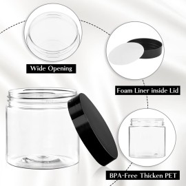 TUZAZO 4 Oz Plastic Container Jars with Lids and Labels BPA Free, Empty Round Clear Cosmetic Slime Jars for Lotion, Cream, Ointments, Body Butter, Makeup, Travel Storage (12 Pack) TUZAZO 4 Oz Plastic Container Jars with Lids and Labels BPA Free, Empty Round Clear Cosmetic Slime Jars for Lotion, Cream, Ointments, Body Butter, Makeup, Travel Storage (12 Pack)