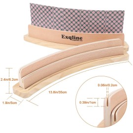 Exqline Curved Wooden Playing Card Holder Tray Rack Organizer Set of 2 Solid Card Holder for Kids Seniors - 13.8 x 1.9 x 2.4 Inch for Bridge Canasta Strategy Card Playing Exqline Curved Wooden Playing Card Holder Tray Rack Organizer Set of 2 Solid Card Holder for Kids Seniors - 13.8 x 1.9 x 2.4 Inch for Bridge Canasta Strategy Card Playing