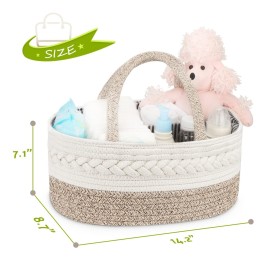 Maliton Diaper Caddy Organizer for Baby, Cotton Rope Baby Gift Basket, Portable Diaper Organizer for changing table, Diaper Nursery Storage Organizer, Baby Shower Gifts for Newborn,baby essentials Maliton Diaper Caddy Organizer for Baby, Cotton Rope Baby Gift Basket, Portable Diaper Organizer for changing table, Diaper Nursery Storage Organizer, Baby Shower Gifts for Newborn,baby essentials