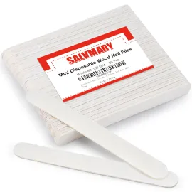 Professional Nail Files Double Sided Emery Board 80/100 Grit for Poly Gel Acrylic Nail Extension Manicure Pedicure Tool White 50Pcs