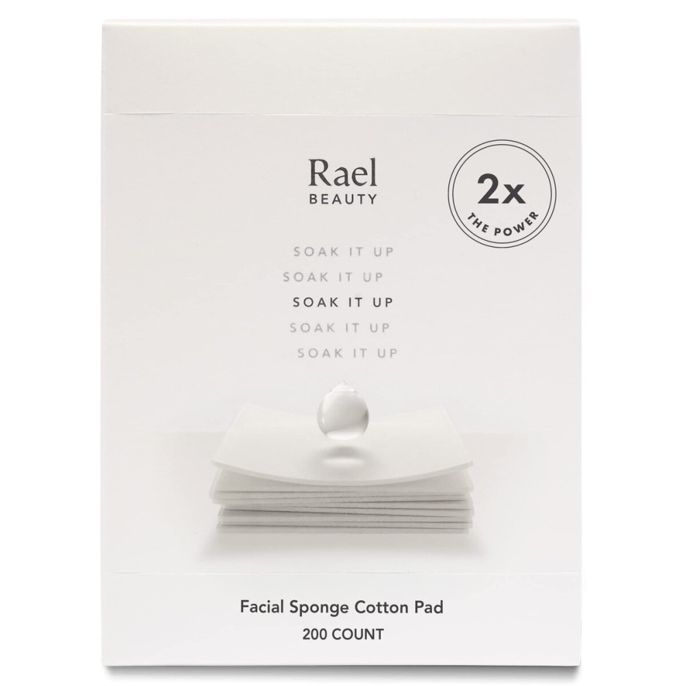 Rael Skin Care, Cotton Pads for Face - Facial Sponge Pads, Square Cotton Pads for Face Toner, Makeup Remover and Facial Cleansing, Lint Free, Soft and Thin, Rayon (200 Count) Rael Skin Care, Cotton Pads for Face - Facial Sponge Pads, Square Cotton Pads for Face Toner, Makeup Remover and Facial Cleansing, Lint Free, Soft and Thin, Rayon (200 Count)