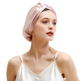 ZIMASILK 22 Momme 100% Mulberry Silk Sleep Cap for Women Hair Care,Natural Silk Night Bonnet with Elastic Stay On Head (1Pc, PINK) ZIMASILK 22 Momme 100% Mulberry Silk Sleep Cap for Women Hair Care,Natural Silk Night Bonnet with Elastic Stay On Head (1Pc, PINK)