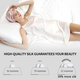 ZIMASILK 22 Momme 100% Mulberry Silk Sleep Cap for Women Hair Care,Natural Silk Night Bonnet with Elastic Stay On Head (1Pc, PINK) ZIMASILK 22 Momme 100% Mulberry Silk Sleep Cap for Women Hair Care,Natural Silk Night Bonnet with Elastic Stay On Head (1Pc, PINK)