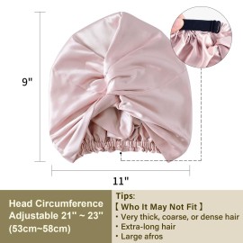 ZIMASILK 22 Momme 100% Mulberry Silk Sleep Cap for Women Hair Care,Natural Silk Night Bonnet with Elastic Stay On Head (1Pc, PINK) ZIMASILK 22 Momme 100% Mulberry Silk Sleep Cap for Women Hair Care,Natural Silk Night Bonnet with Elastic Stay On Head (1Pc, PINK)