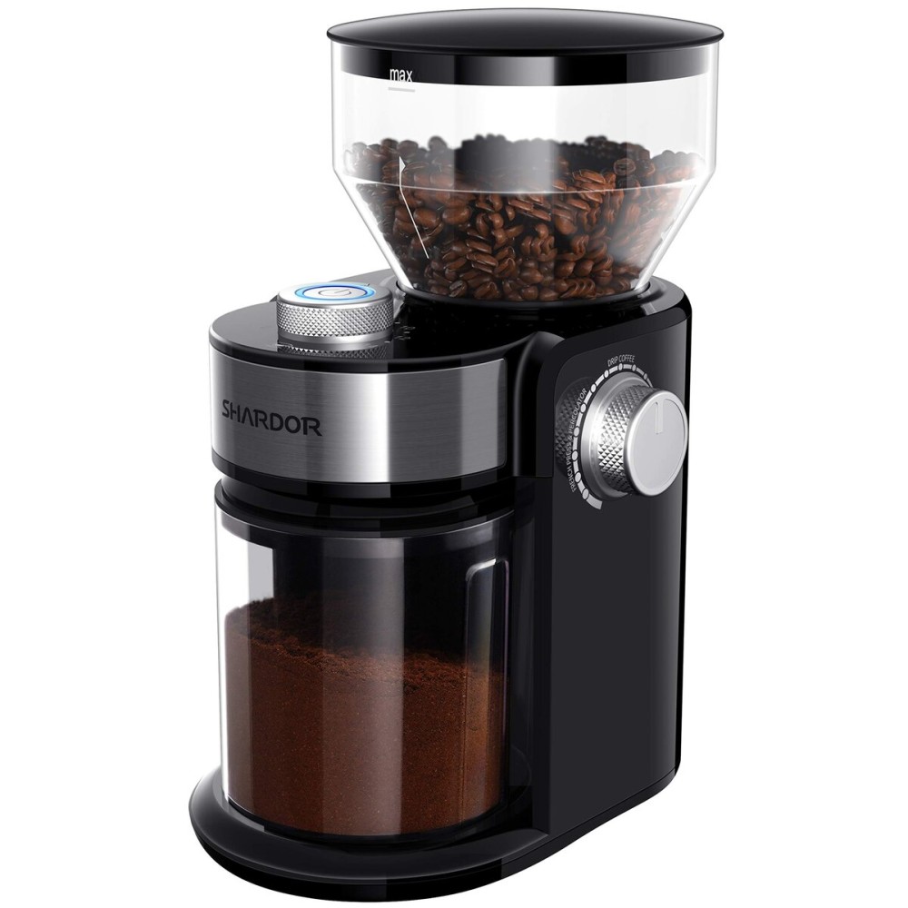 SHARDOR Electric Burr Coffee Grinder 2.0, Adjustable Burr Mill with 16 Precise Grind Setting for 2-14 Cup, Black SHARDOR Electric Burr Coffee Grinder 2.0, Adjustable Burr Mill with 16 Precise Grind Setting for 2-14 Cup, Black