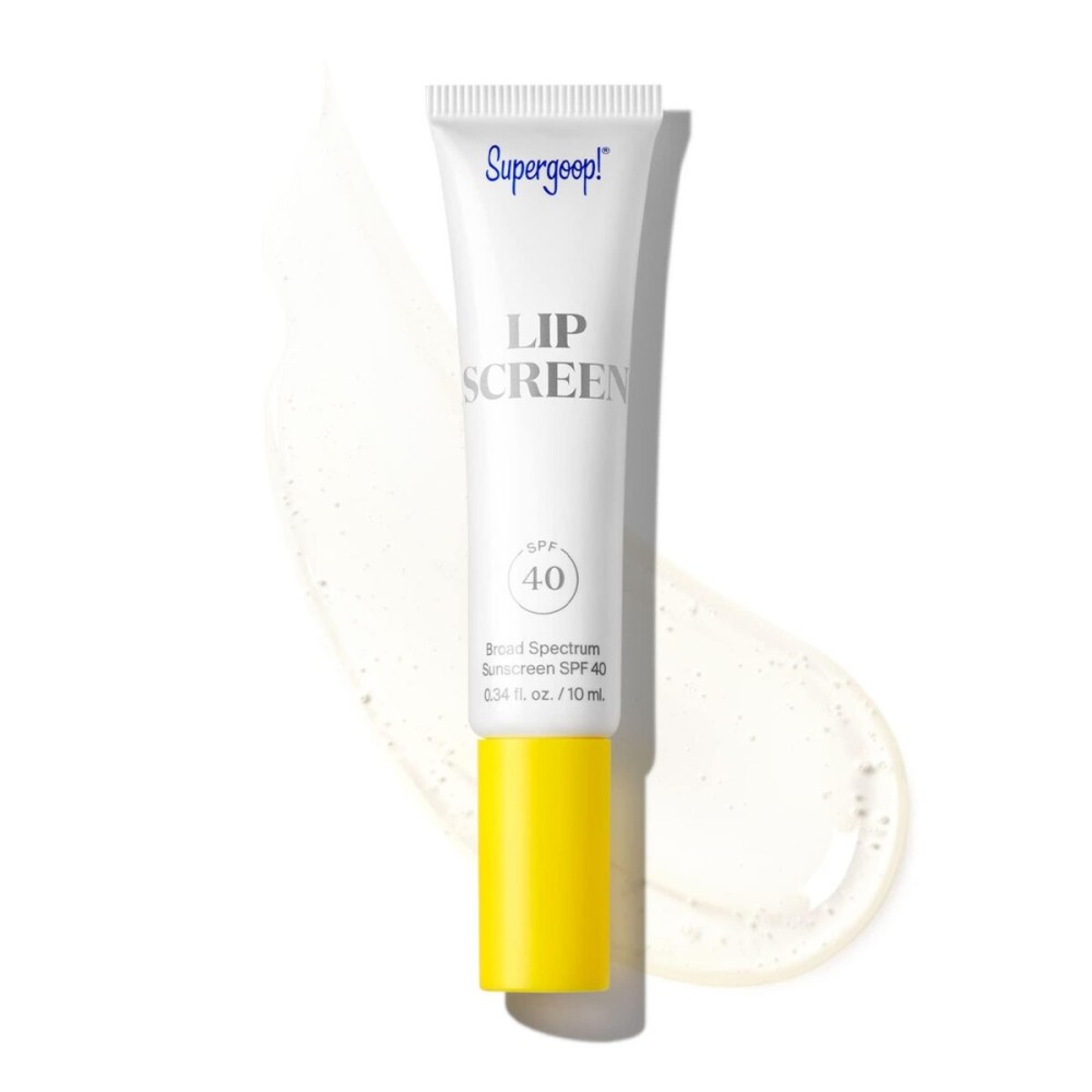 Supergoop! Lipscreen Shine SPF 40, 0.34 fl oz - Water-Resistant Clear Lip Gloss - Broad Spectrum SPF Lip Balm with Grape Seed Extract, Sunflower Seed Oil & Kelp Extract - Non-Sticky Formula Supergoop! Lipscreen Shine SPF 40, 0.34 fl oz - Water-Resistant Clear Lip Gloss - Broad Spectrum SPF Lip Balm with Grape Seed Extract, Sunflower Seed Oil & Kelp Extract - Non-Sticky Formula