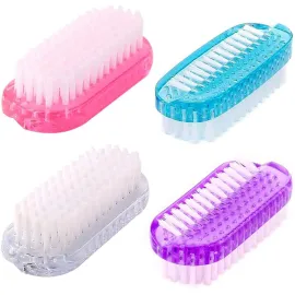 Nail Brush for Cleaning Fingernails Two Sided Hand Fingernail Scrub Brush Soft Stiff Bristles Nails Toes Scrubber for Men Women Kids,4 PCS Nail Brush for Cleaning Fingernails Two Sided Hand Fingernail Scrub Brush Soft Stiff Bristles Nails Toes Scrubber for Men Women Kids,4 PCS
