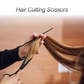 CIICII Hair Cutting Scissors Shears Kit, Professional Hairdressing Scissors Set (Hair Beard Trimming Shaping Grooming Thinning Shears) for Men Women Hairdresser Home Salon Barber Haircut Kit (Black) CIICII Hair Cutting Scissors Shears Kit, Professional Hairdressing Scissors Set (Hair Beard Trimming Shaping Grooming Thinning Shears) for Men Women Hairdresser Home Salon Barber Haircut Kit (Black)