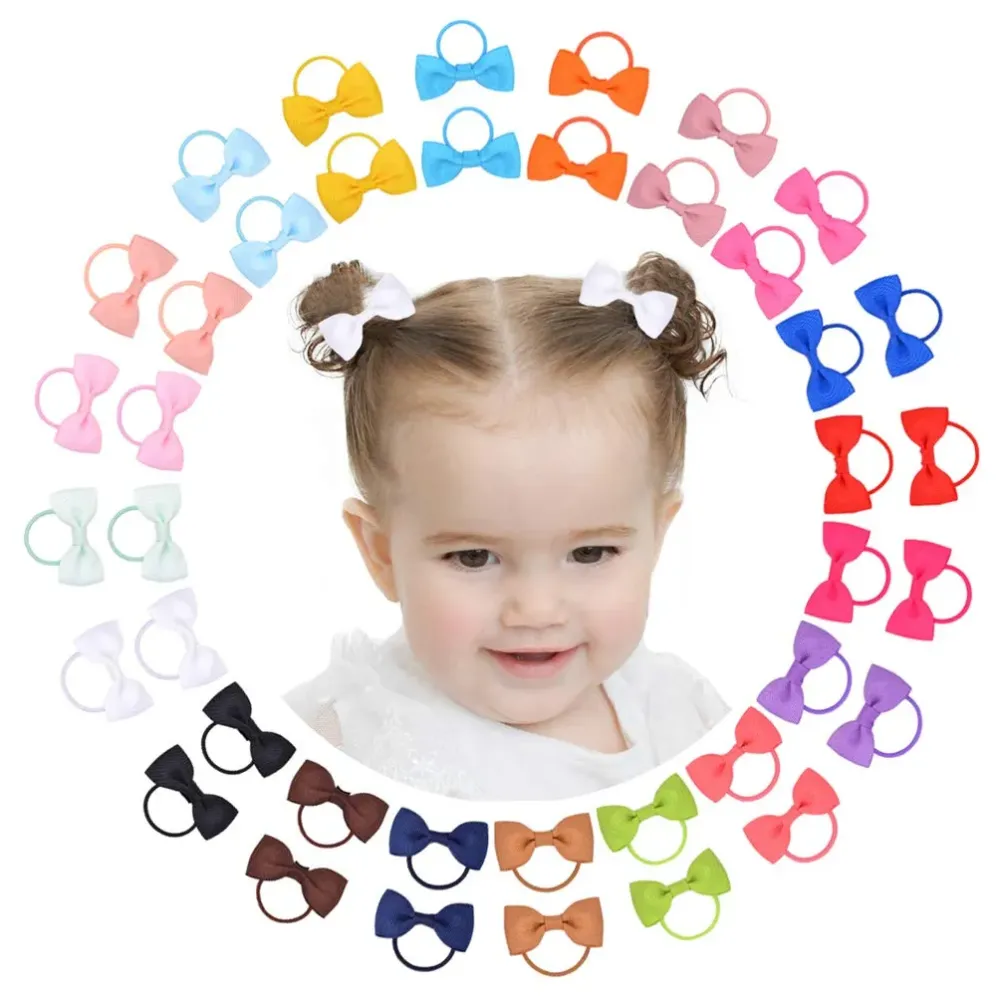 40PCS 2 Inches Baby Girls Hair Bows Ties Mini Boutique Elastic Hair Rubber Ribbon Hair Band Accessories for Kids Toddlers Infants (40 PCS), Multi-colored 40PCS 2 Inches Baby Girls Hair Bows Ties Mini Boutique Elastic Hair Rubber Ribbon Hair Band Accessories for Kids Toddlers Infants (40 PCS), Multi-colored