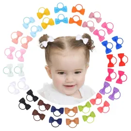 40PCS 2 Inches Baby Girls Hair Bows Ties Mini Boutique Elastic Hair Rubber Ribbon Hair Band Accessories for Kids Toddlers Infants (40 PCS), Multi-colored 40PCS 2 Inches Baby Girls Hair Bows Ties Mini Boutique Elastic Hair Rubber Ribbon Hair Band Accessories for Kids Toddlers Infants (40 PCS), Multi-colored