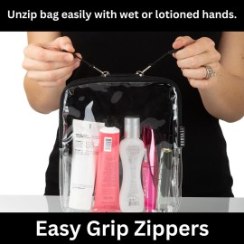 BORSALI TSA Quart Size Bag Approved for Carry On Travel - One (1) Quart Clear Toiletries, Cosmetic and 3-1-1 Liquids Toiletry Bag - 2 Pack BORSALI TSA Quart Size Bag Approved for Carry On Travel - One (1) Quart Clear Toiletries, Cosmetic and 3-1-1 Liquids Toiletry Bag - 2 Pack