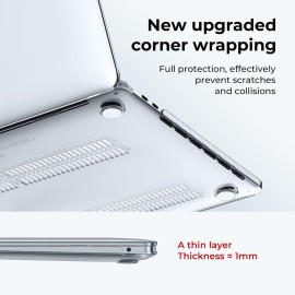 EooCoo Case Compatible with MacBook Pro 13 inch M2 2024 2023 2022-2016 Release M1 A2338 A2289 A2251 A2159 A1989 A1706 A1708 Protective Hard Case with Keyboard Cover, Screen Protector, Crystal Clear EooCoo Case Compatible with MacBook Pro 13 inch M2 2024 2023 2022-2016 Release M1 A2338 A2289 A2251 A2159 A1989 A1706 A1708 Protective Hard Case with Keyboard Cover, Screen Protector, Crystal Clear