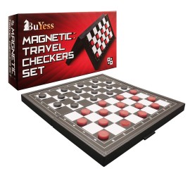Magnetic Checkers Board Game and Magnetic Checker Pieces, 9.8 x 9.8 inches Mini Portable Travel Set Magnetic Checkers Board Game and Magnetic Checker Pieces, 9.8 x 9.8 inches Mini Portable Travel Set