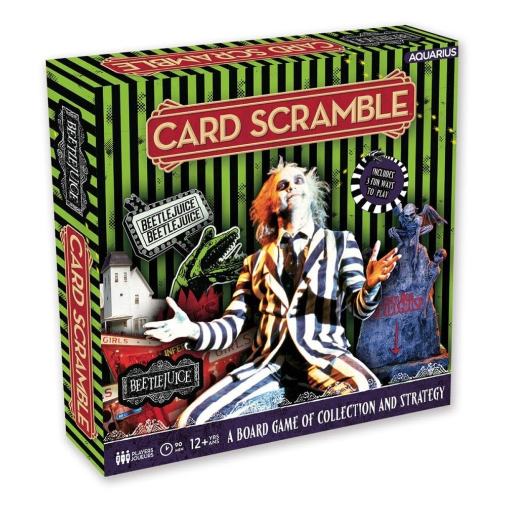 AQUARIUS Beetlejuice Card Scramble Board Game - Beetlejuice Themed Board Game - Fun Family Holiday Gift for Kids and Adults - Officially Licensed Beetlejuice Movie Merchandise & Collectibles AQUARIUS Beetlejuice Card Scramble Board Game - Beetlejuice Themed Board Game - Fun Family Holiday Gift for Kids and Adults - Officially Licensed Beetlejuice Movie Merchandise & Collectibles
