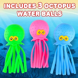 ArtCreativity Octopus Water Balls, Set of 3, Rubber Kids Bath Toys, Sensory Stress Relief Pool Toys for Kids, Cute Goodie Bag Fillers for Boys and Girls, Pink, Blue and Green ArtCreativity Octopus Water Balls, Set of 3, Rubber Kids Bath Toys, Sensory Stress Relief Pool Toys for Kids, Cute Goodie Bag Fillers for Boys and Girls, Pink, Blue and Green