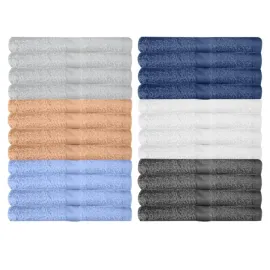 BEST TOWEL - Washcloths 24 Pack Multicolour Wash Cloths for Bathroom, Spa, and Gym Towel, Extra-Absorbent Flannel Face 100% Cotton(12x12) BEST TOWEL - Washcloths 24 Pack Multicolour Wash Cloths for Bathroom, Spa, and Gym Towel, Extra-Absorbent Flannel Face 100% Cotton(12x12)