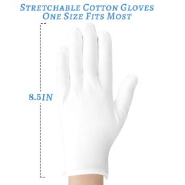 Cotton Gloves, 30 Pcs White Cotton Gloves for Dry Hands Moisturizing Eczema, Washable Cotton Gloves for Men and Women, Stretchable Cloth Gloves for Coin Jewelry Silver Inspection Cotton Gloves, 30 Pcs White Cotton Gloves for Dry Hands Moisturizing Eczema, Washable Cotton Gloves for Men and Women, Stretchable Cloth Gloves for Coin Jewelry Silver Inspection
