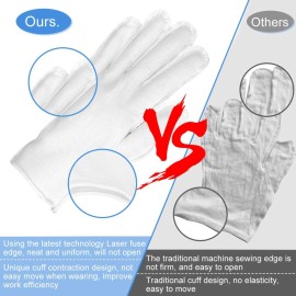 Cotton Gloves, 30 Pcs White Cotton Gloves for Dry Hands Moisturizing Eczema, Washable Cotton Gloves for Men and Women, Stretchable Cloth Gloves for Coin Jewelry Silver Inspection Cotton Gloves, 30 Pcs White Cotton Gloves for Dry Hands Moisturizing Eczema, Washable Cotton Gloves for Men and Women, Stretchable Cloth Gloves for Coin Jewelry Silver Inspection