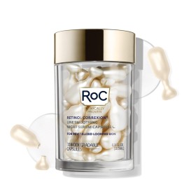 RoC Retinol Correxion Anti-Aging Wrinkle Night Serum, Daily Line Smoothing Skin Care Treatment for Fine Lines, Post-Acne Scars, 30 Individual Capsules, Unscented, 0.35 Fl Oz RoC Retinol Correxion Anti-Aging Wrinkle Night Serum, Daily Line Smoothing Skin Care Treatment for Fine Lines, Post-Acne Scars, 30 Individual Capsules, Unscented, 0.35 Fl Oz