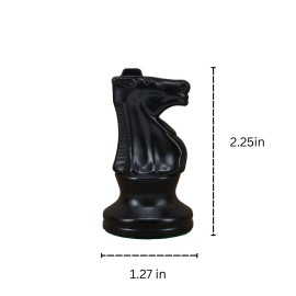 WE Games Replacement Staunton Chess Piece - Dark Knight, Heavy Weighted Tournament Style Plastic Piece with Felt Bottom - Single Replacement for Classic or Decorative Chess Sets WE Games Replacement Staunton Chess Piece - Dark Knight, Heavy Weighted Tournament Style Plastic Piece with Felt Bottom - Single Replacement for Classic or Decorative Chess Sets