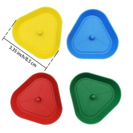 Yuanhe Playing Card Game Holder - Triangle Shaped Hands-Free Poker Holder Tray, 4 Colors, Set of 4 Yuanhe Playing Card Game Holder - Triangle Shaped Hands-Free Poker Holder Tray, 4 Colors, Set of 4
