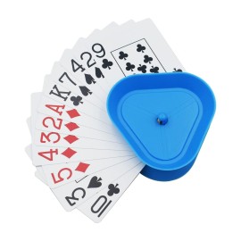 Yuanhe Playing Card Game Holder - Triangle Shaped Hands-Free Poker Holder Tray, 4 Colors, Set of 4 Yuanhe Playing Card Game Holder - Triangle Shaped Hands-Free Poker Holder Tray, 4 Colors, Set of 4