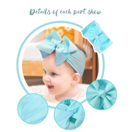 doboi 20pcs Baby Girls Bows Headbands Nylon Hairbands Ribbon Bow Elastic Hair Accessories for Newborns Infants Toddlers and Kids