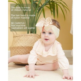 doboi 20pcs Baby Girls Bows Headbands Nylon Hairbands Ribbon Bow Elastic Hair Accessories for Newborns Infants Toddlers and Kids