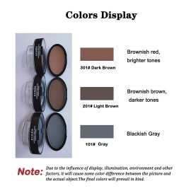 Moakxer Eyebrow Powder,Waterproof Eyebrow Stamp Powder Seal Perfect Nature Eye Brow Powder Tinting Coloring Kit Delicate Shape (201 Dark Brown)