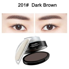 Moakxer Eyebrow Powder,Waterproof Eyebrow Stamp Powder Seal Perfect Nature Eye Brow Powder Tinting Coloring Kit Delicate Shape (201 Dark Brown)