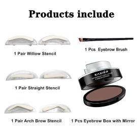 Moakxer Eyebrow Powder,Waterproof Eyebrow Stamp Powder Seal Perfect Nature Eye Brow Powder Tinting Coloring Kit Delicate Shape (301 Light Brown) Moakxer Eyebrow Powder,Waterproof Eyebrow Stamp Powder Seal Perfect Nature Eye Brow Powder Tinting Coloring Kit Delicate Shape (301 Light Brown)
