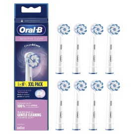 Oral-B Sensitive Clean Replacement Brush Heads x 8 Original Refill for Electric Toothbrush, White, 200 gram Oral-B Sensitive Clean Replacement Brush Heads x 8 Original Refill for Electric Toothbrush, White, 200 gram