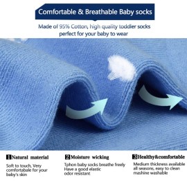 Tphon Toddler Socks, Kids Grip Socks 12 Pairs Non Slip Boys Sock for 3-5 Years Infants Baby Children Tphon Toddler Socks, Kids Grip Socks 12 Pairs Non Slip Boys Sock for 3-5 Years Infants Baby Children