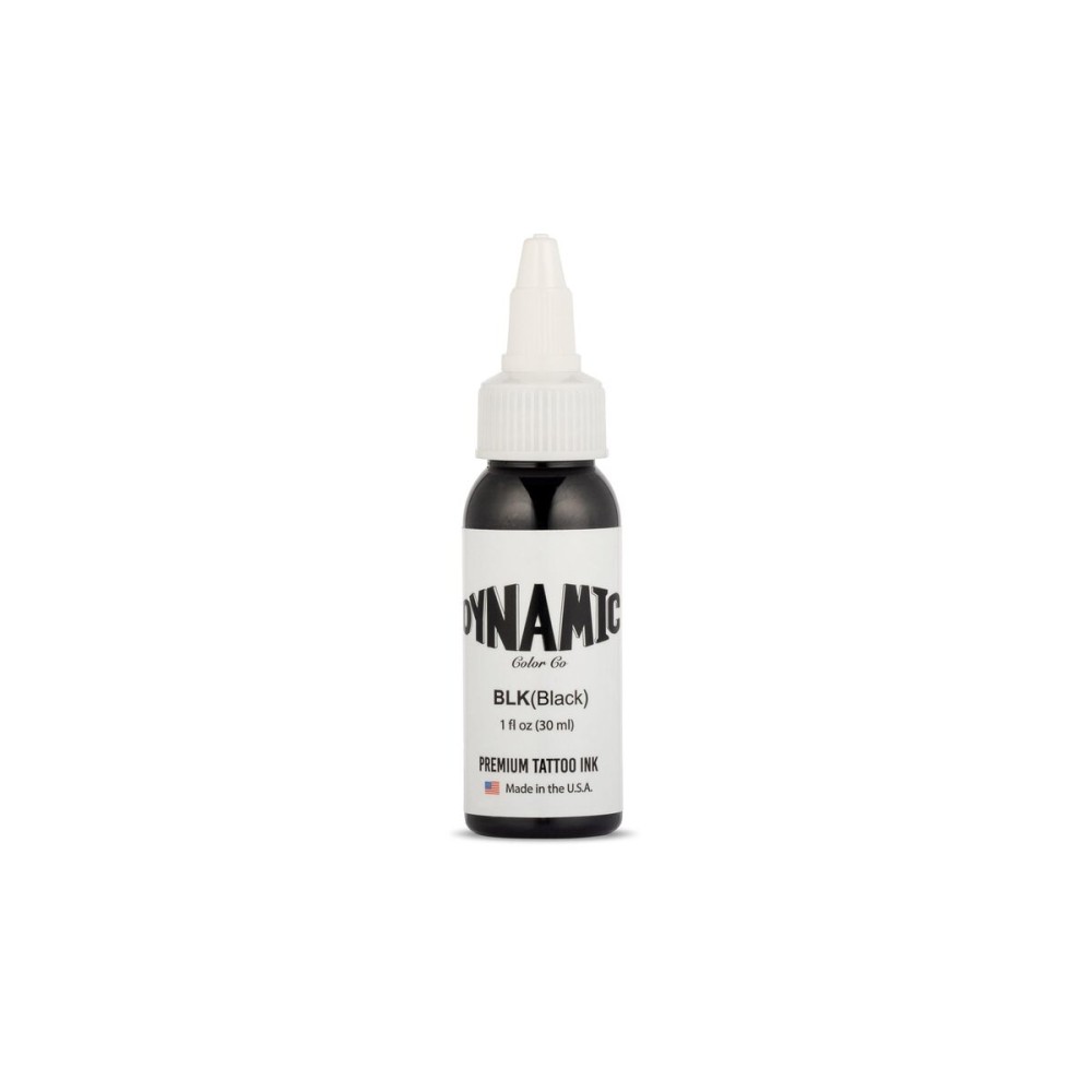 Dynamic Color Co. - Black Tattoo Ink, Long Lasting Vivid Color, Sterilized, Made in USA, Since 1990 (1 oz Bottle) Dynamic Color Co. - Black Tattoo Ink, Long Lasting Vivid Color, Sterilized, Made in USA, Since 1990 (1 oz Bottle)