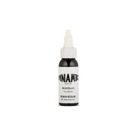 Dynamic Color Co. - Black Tattoo Ink, Long Lasting Vivid Color, Sterilized, Made in USA, Since 1990 (1 oz Bottle)