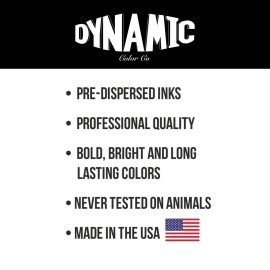 Dynamic Color Co. - Black Tattoo Ink, Long Lasting Vivid Color, Sterilized, Made in USA, Since 1990 (1 oz Bottle) Dynamic Color Co. - Black Tattoo Ink, Long Lasting Vivid Color, Sterilized, Made in USA, Since 1990 (1 oz Bottle)