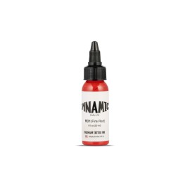 Dynamic Color Co- Fire Red Tattoo Ink, Made in USA, Sterilized, Vibrant, Vegan, Since 1990, (1oz Bottle)