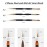 FULINJOY 3 Pcs Nail Drawing Pen, Dual End Nail Art Pen Brush Acrylic Round Flat Painting Drawing Liner Nail Tools