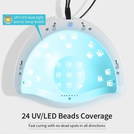 JODSONE U V LED Nail Lamp, Nail Dryer for Gel Polish, Gel Nail Lamp Led Nail Light with Automatic Sensor & 4 Timers