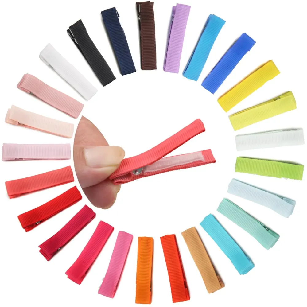 Qearl Baby Hair Clips Barrettes for Fine Hair, Tiny 1.8 Fully Lined Clips Tiny Hair Clips for Baby Girls Infant 50PCS (25Colors in Pairs)