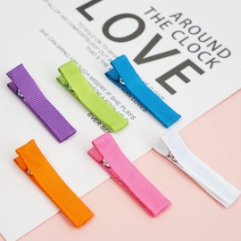 Qearl Baby Hair Clips Barrettes for Fine Hair, Tiny 1.8 Fully Lined Clips Tiny Hair Clips for Baby Girls Infant 50PCS (25Colors in Pairs)