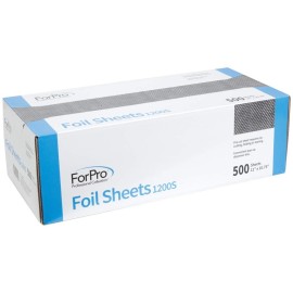 ForPro Professional Collection Embossed Foil Sheets 1200S, Aluminum Foil, Pop-Up Dispenser, for Hair Color Application and Highlighting Services, Food Safe, 12 W x 10.75 L, 500-Count ForPro Professional Collection Embossed Foil Sheets 1200S, Aluminum Foil, Pop-Up Dispenser, for Hair Color Application and Highlighting Services, Food Safe, 12 W x 10.75 L, 500-Count