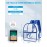 Paxiland Clear Backpack Stadium Approved 12126 with Reinforced and Wider Shoulder Straps, Small Clear Bag for Schools, Concerts, Work, Festivals and Sporting Events - Blue